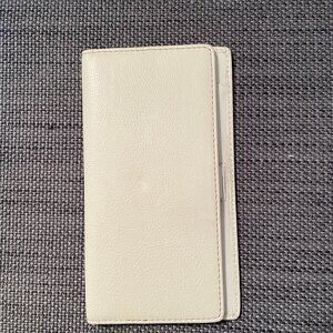 Coach White leather Checkbook Cover